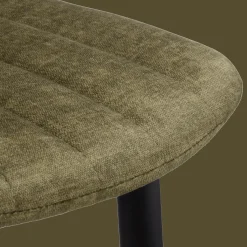 Clearance Bouclair Velvet Fabric and Metal Bar Stool