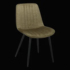 Bouclair Velvet Fabric and Metal Dining Chair