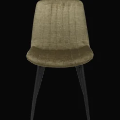 Bouclair Velvet Fabric and Metal Dining Chair