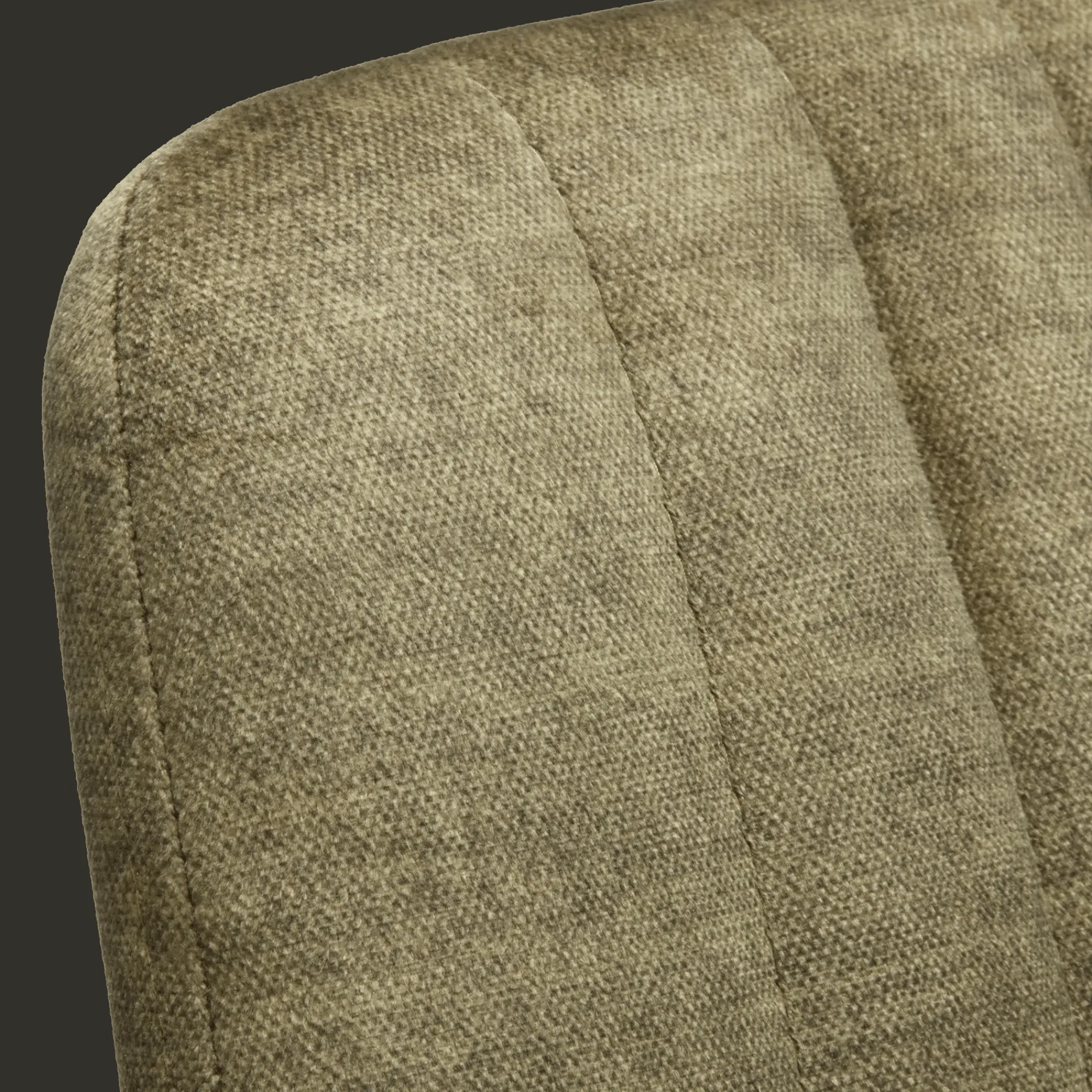 Bouclair Velvet Fabric and Metal Dining Chair