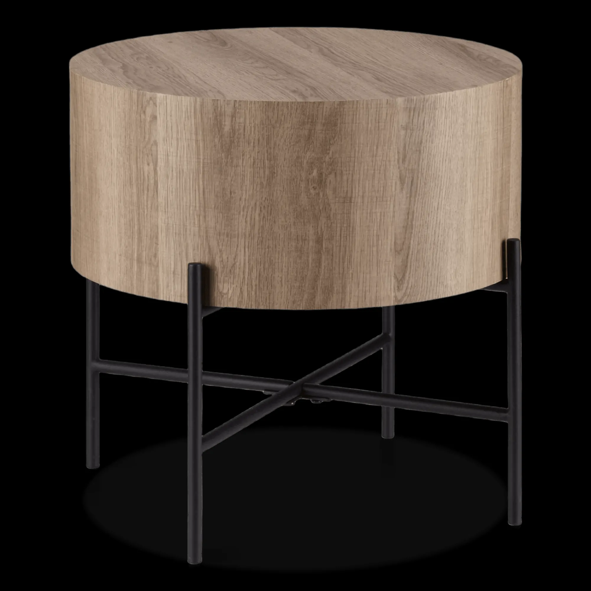 Discount Bouclair Veneer and Metal Side Table