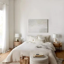 Discount Bouclair Veneer and Metal Side Table