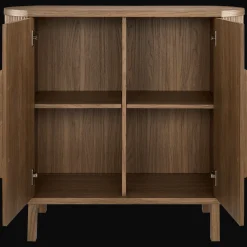 Hot Bouclair Walnut Veneer Buffet With Two Doors