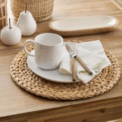 New Bouclair Water Hyacinth Round Placemat