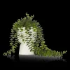Clearance Bouclair Waterfall Eucalyptus in White Hourglass Pot