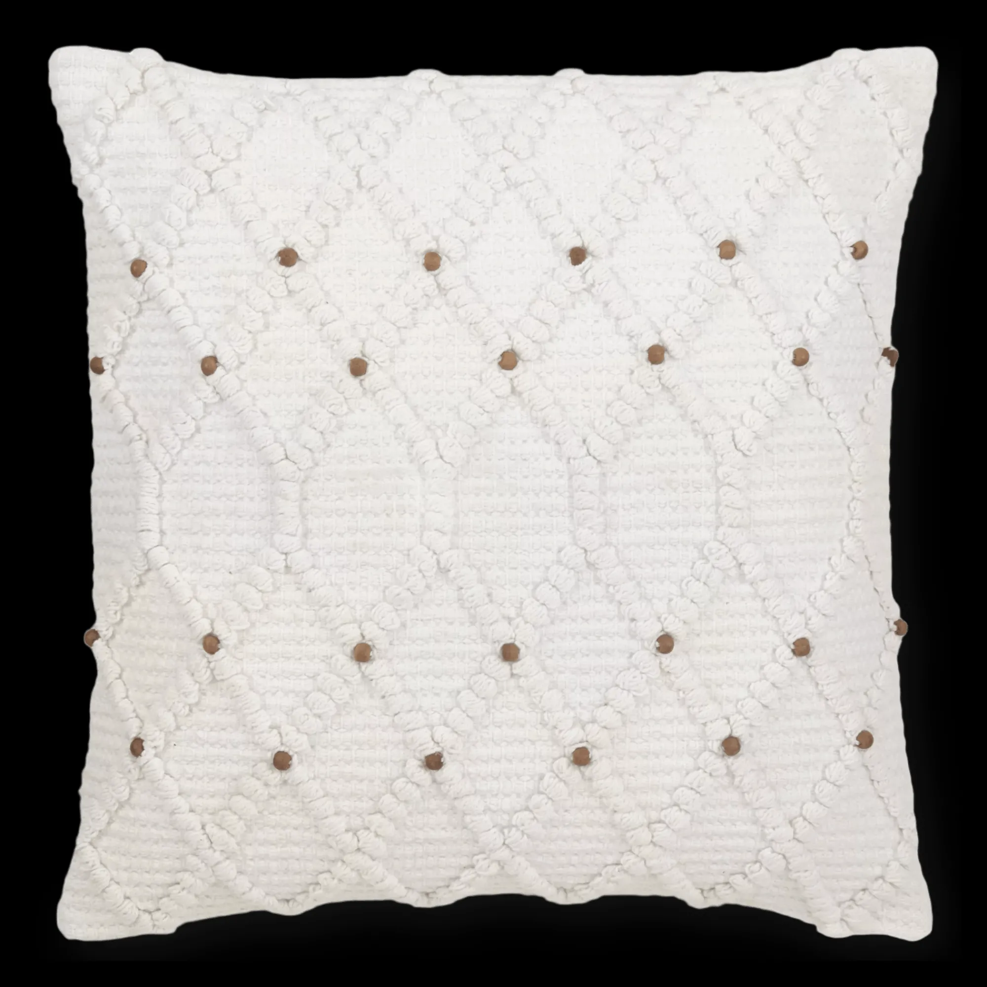 Hot Bouclair Wendi Diamond Loops & Beads Decorative Pillow