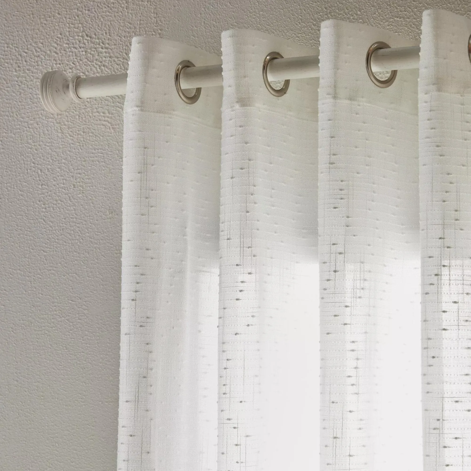 Bouclair White Aroona Sheer Curtain