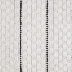 Clearance Bouclair White Bathmat with Black Stripes