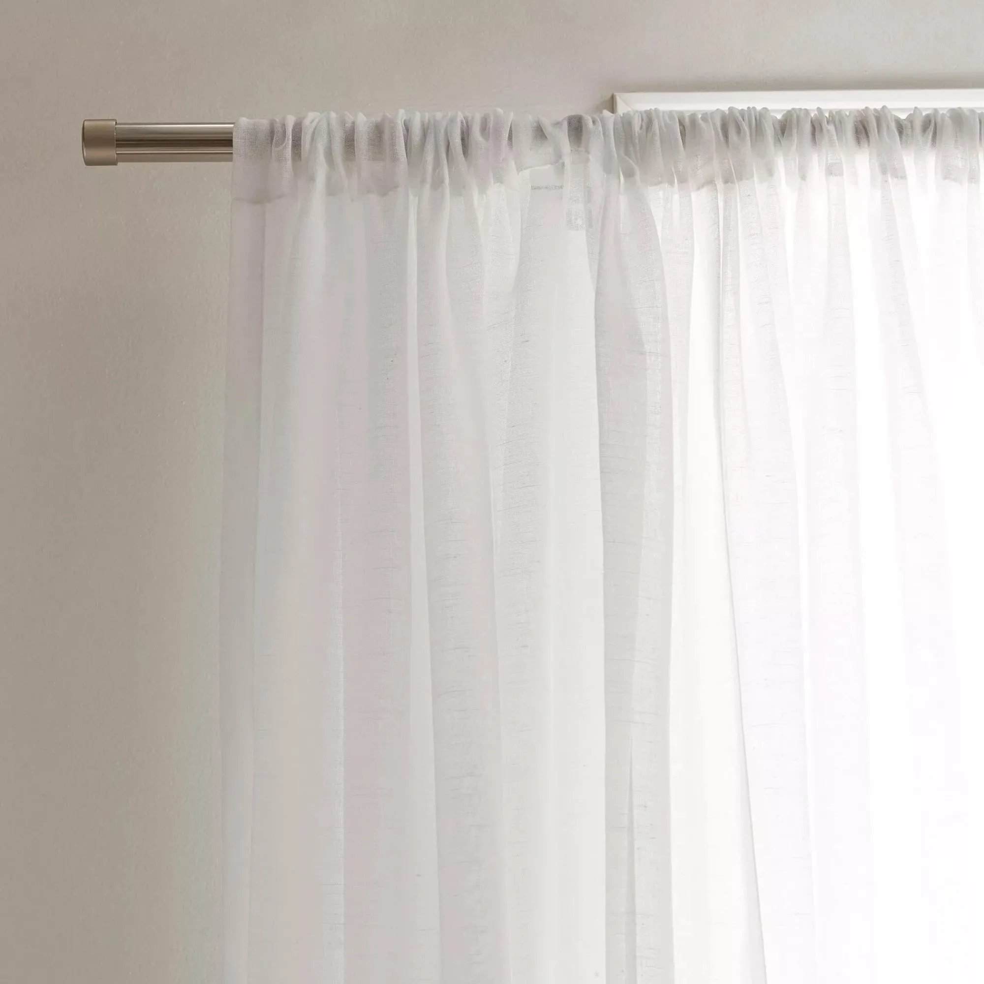 Bouclair White Carla Sheer Curtain