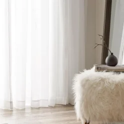 Bouclair White Carla Sheer Curtain