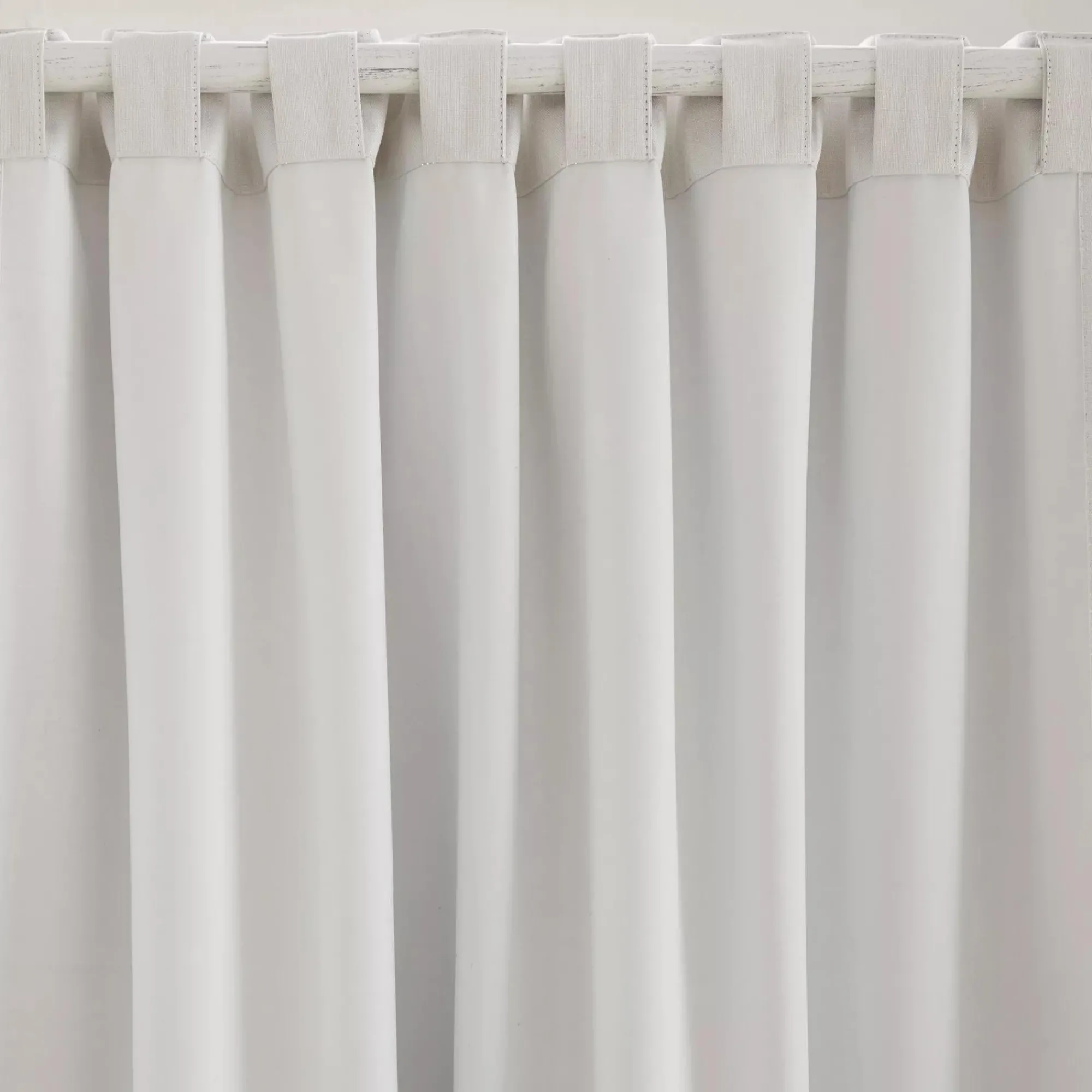 New Bouclair White Chita Back Tab Blackout Curtain
