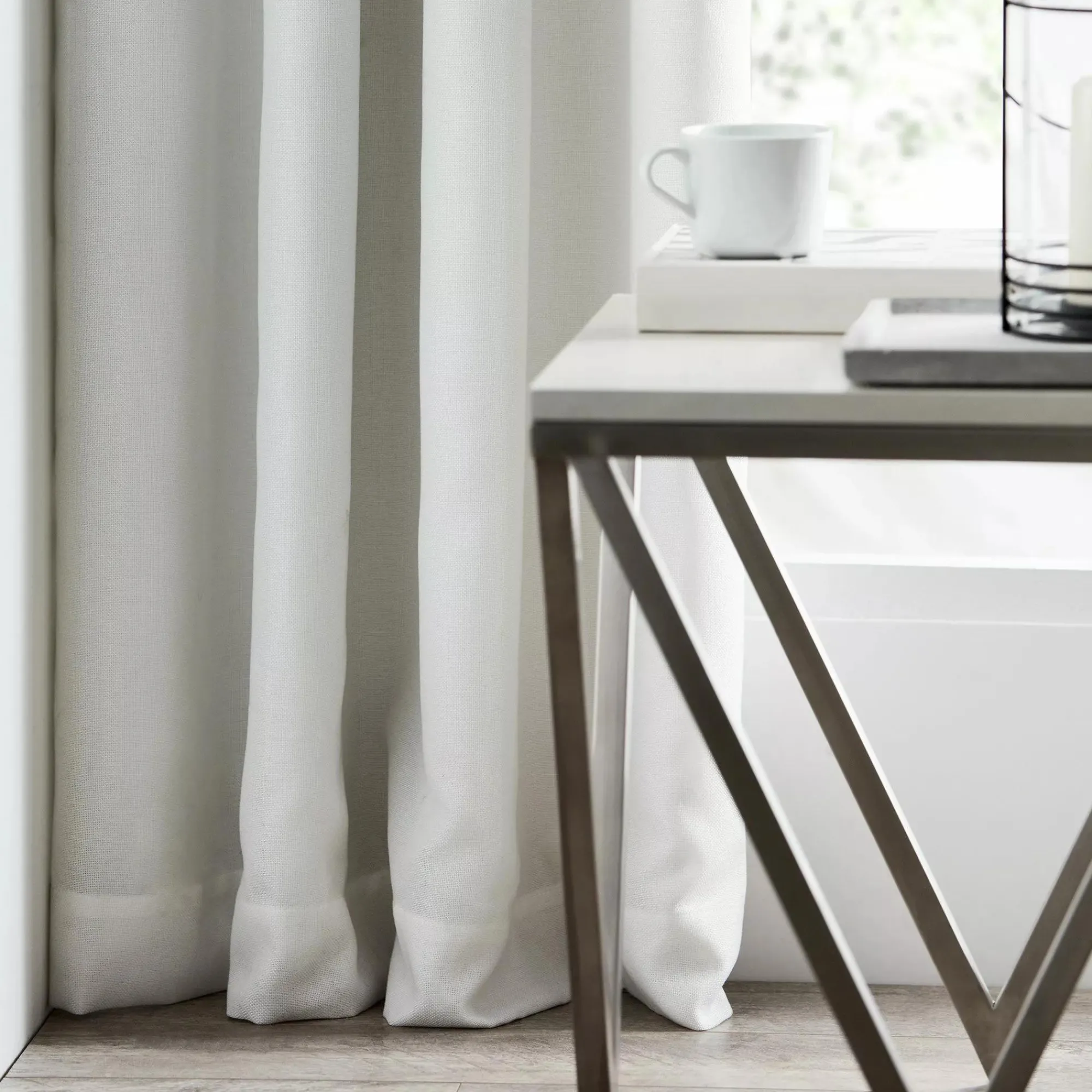 Bouclair White Darja Blackout Curtain
