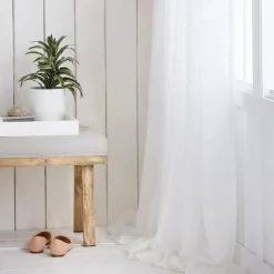 Bouclair White Darja Sheer Curtain