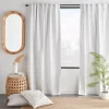 Online Bouclair White Dayni Blackout Back-Tab Curtain