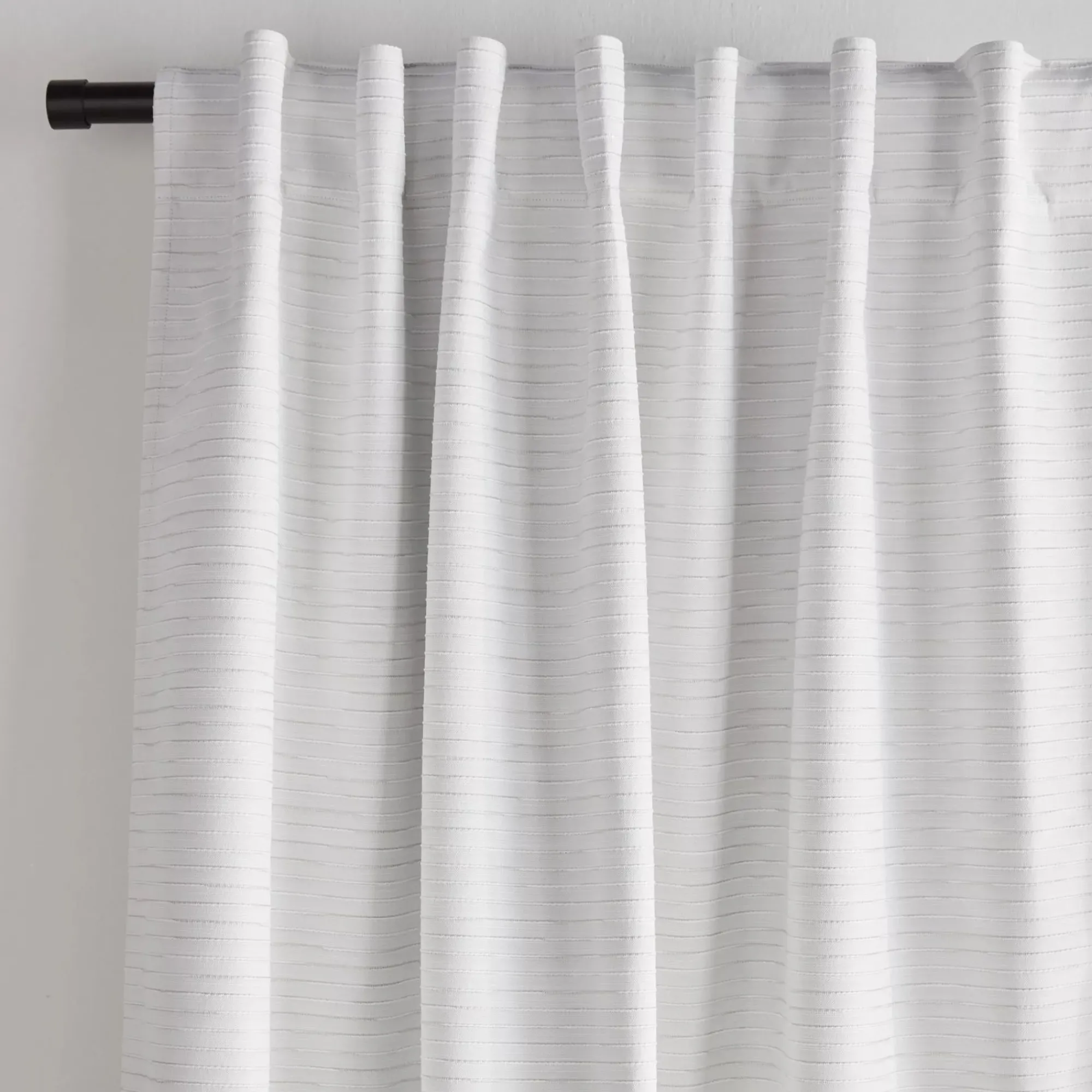 Online Bouclair White Dayni Blackout Back-Tab Curtain