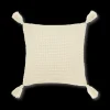 Best Bouclair White Erna Decorative Pillow with Tassels