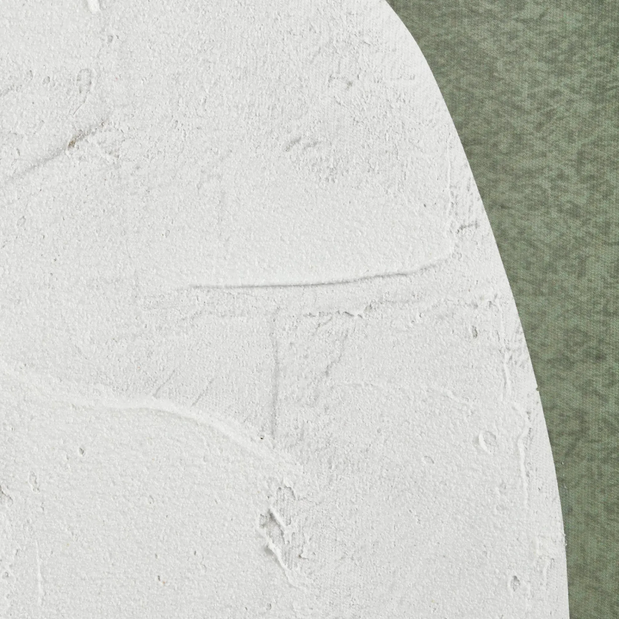 Best Bouclair White Form on Green Framed Art