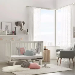 Bouclair White Furry Collection Rug