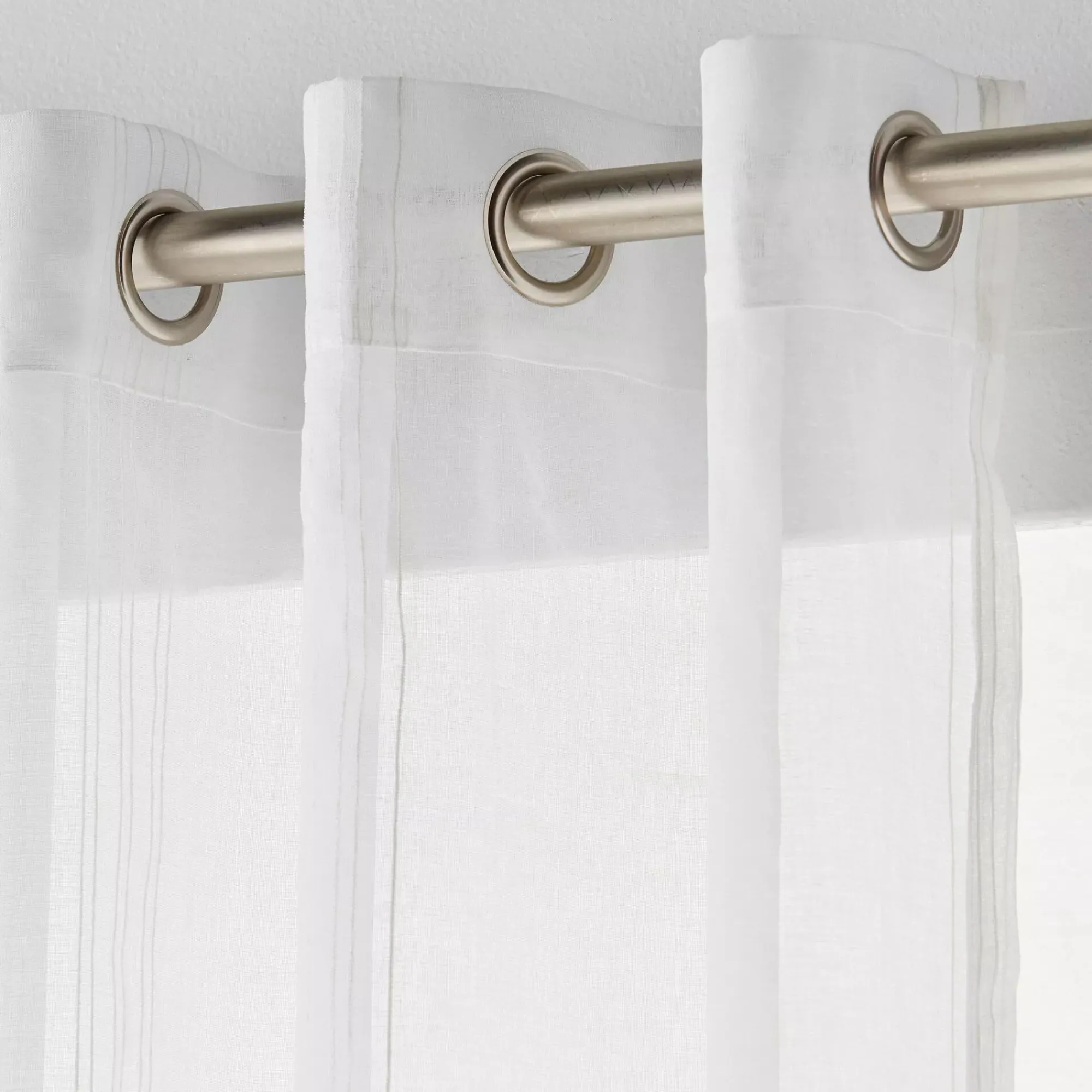 Best Bouclair White Gusta Embroidered Curtain
