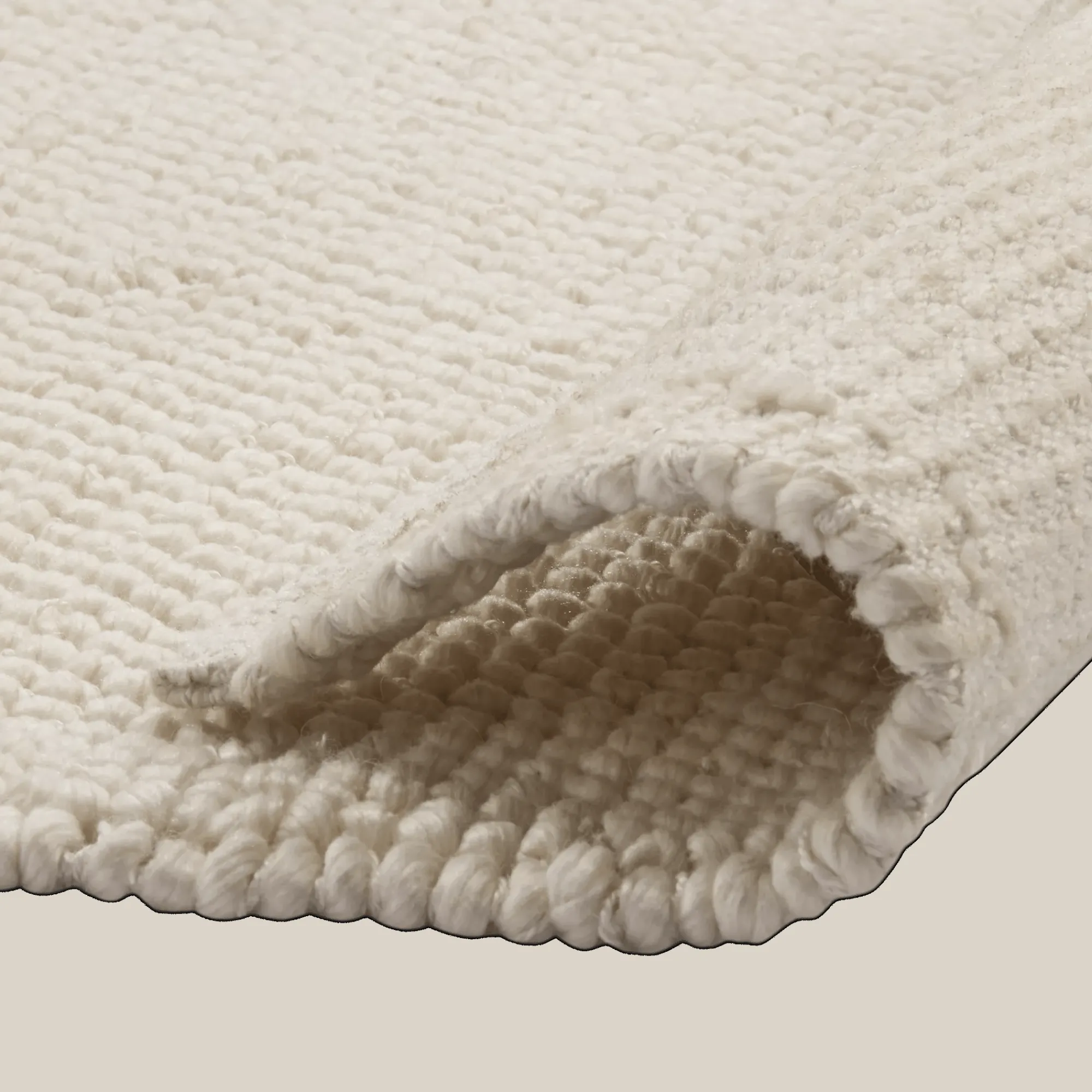 Best Bouclair White Landric Polyester Rug