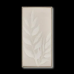 Clearance Bouclair White Leaves Framed Art