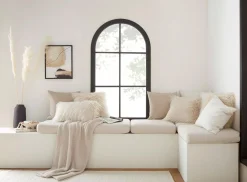 Clearance Bouclair White Lonny Woven Throw