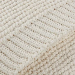 Clearance Bouclair White Lonny Woven Throw