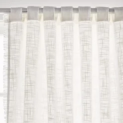 Best Bouclair White Nuk Back-Tab/Rod-Pocket Curtain