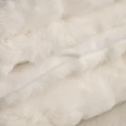 Clearance Bouclair White Sheep Faux Fur Throw