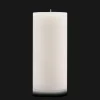 Discount Bouclair White Tall Ribbed Candle