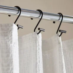 Outlet Bouclair White Waffy Essential Shower Curtain