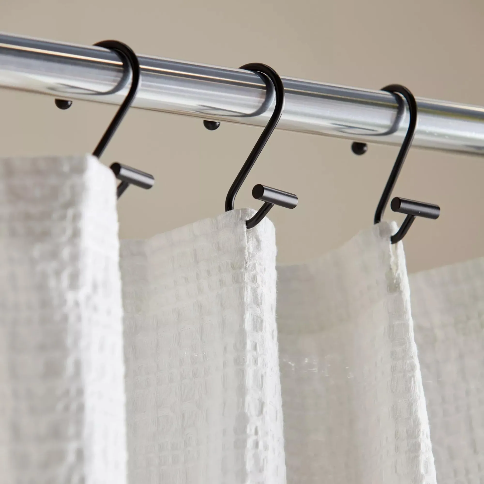 Outlet Bouclair White Waffy Essential Shower Curtain