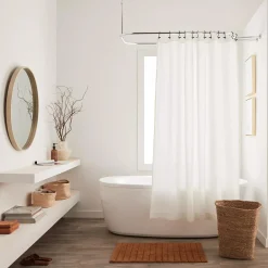 Outlet Bouclair White Waffy Essential Shower Curtain