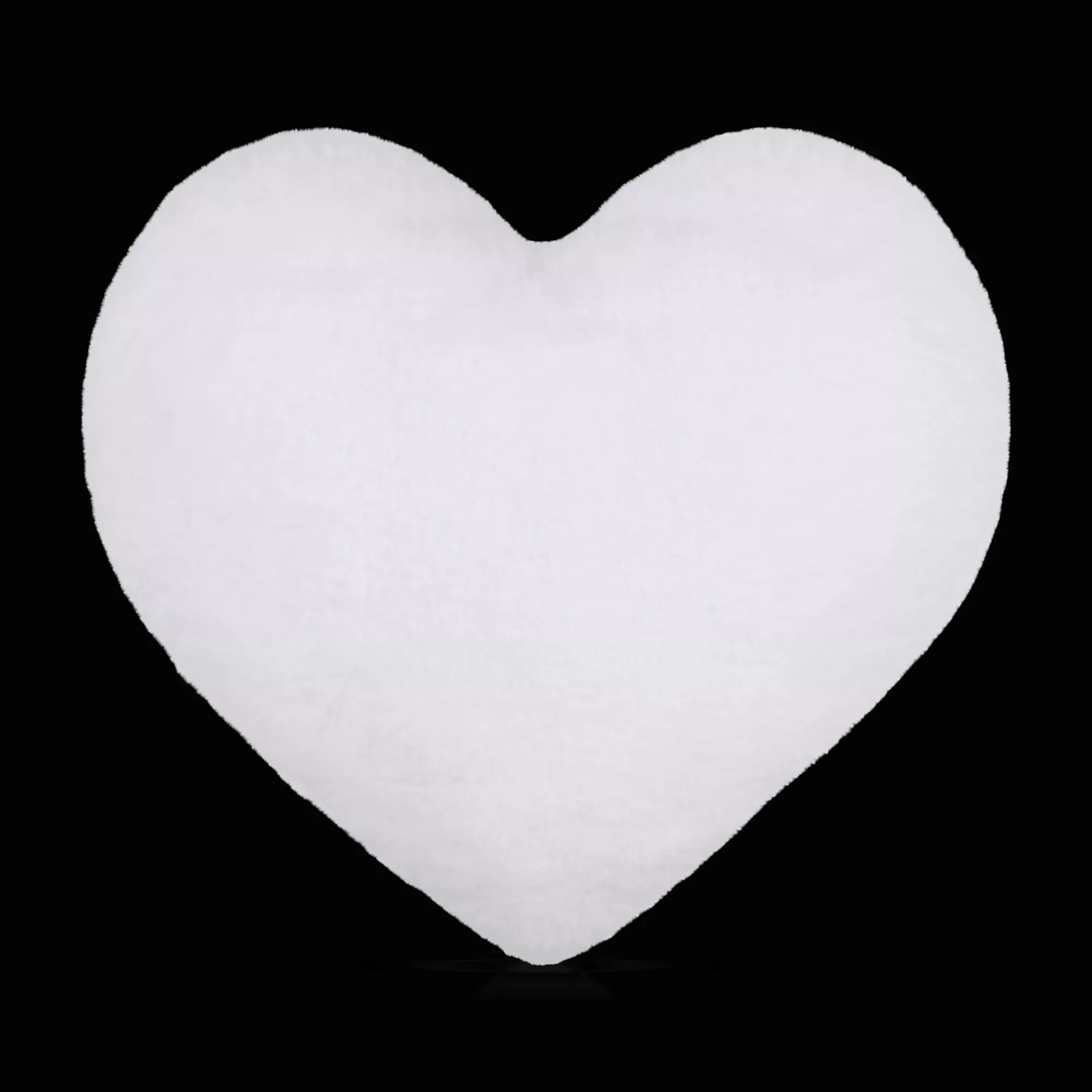 New Bouclair White Wila Heart-Shaped Decorative Pillow