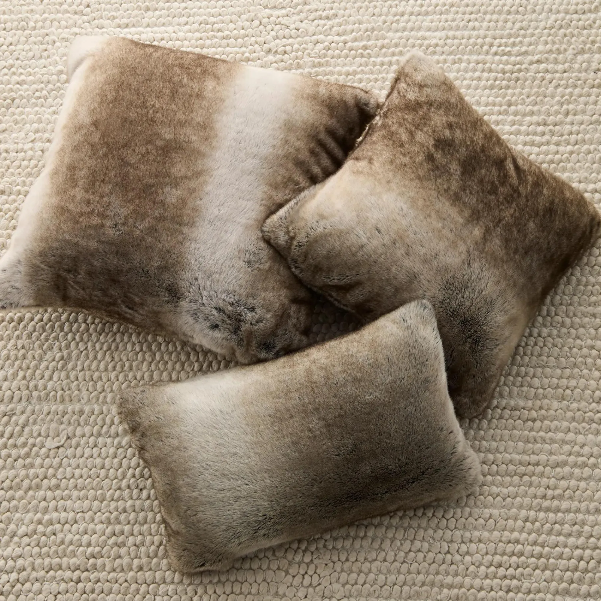 Discount Bouclair Wolf Faux Fur Decorative Pillow