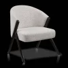 Bouclair Wood and Fabric Accent Chair
