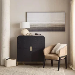 Bouclair Wood and Gold Buffet