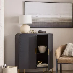 Bouclair Wood and Gold Buffet