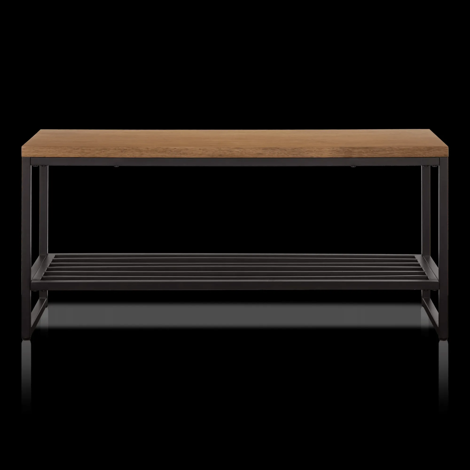 Sale Bouclair Wood and Metal Bench with Shoe Rack