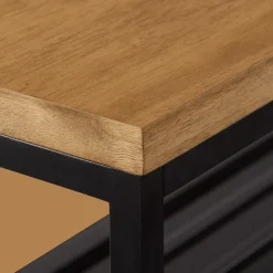 Sale Bouclair Wood and Metal Bench with Shoe Rack