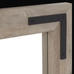 Hot Bouclair Wood and Metal Framed Mirror