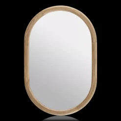 New Bouclair Wood Framed Oval Mirror