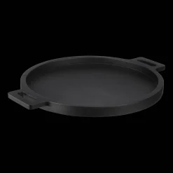 Bouclair Wood Round Tray with Handles