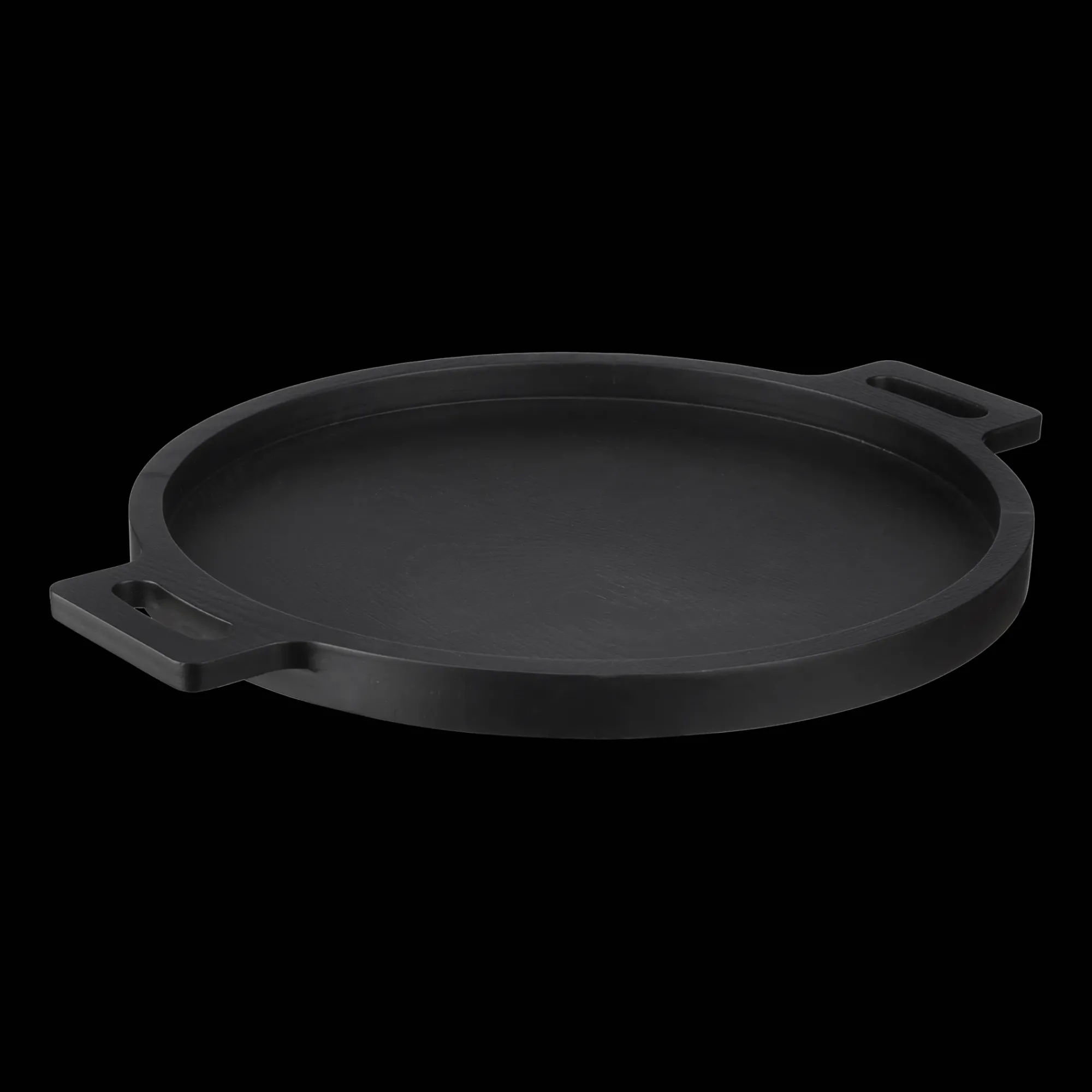 Bouclair Wood Round Tray with Handles