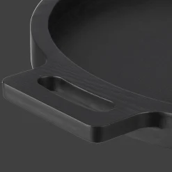 Bouclair Wood Round Tray with Handles