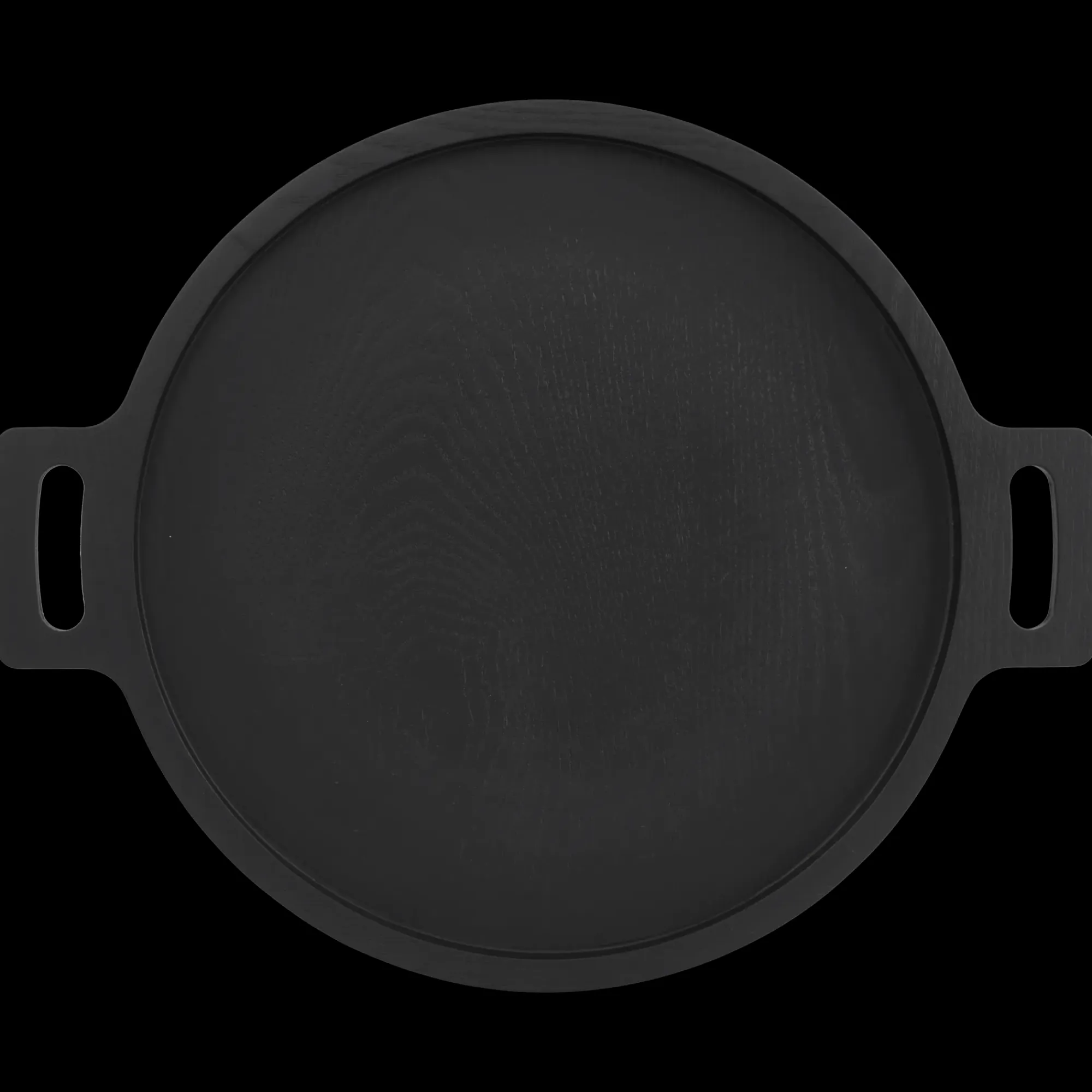 Bouclair Wood Round Tray with Handles