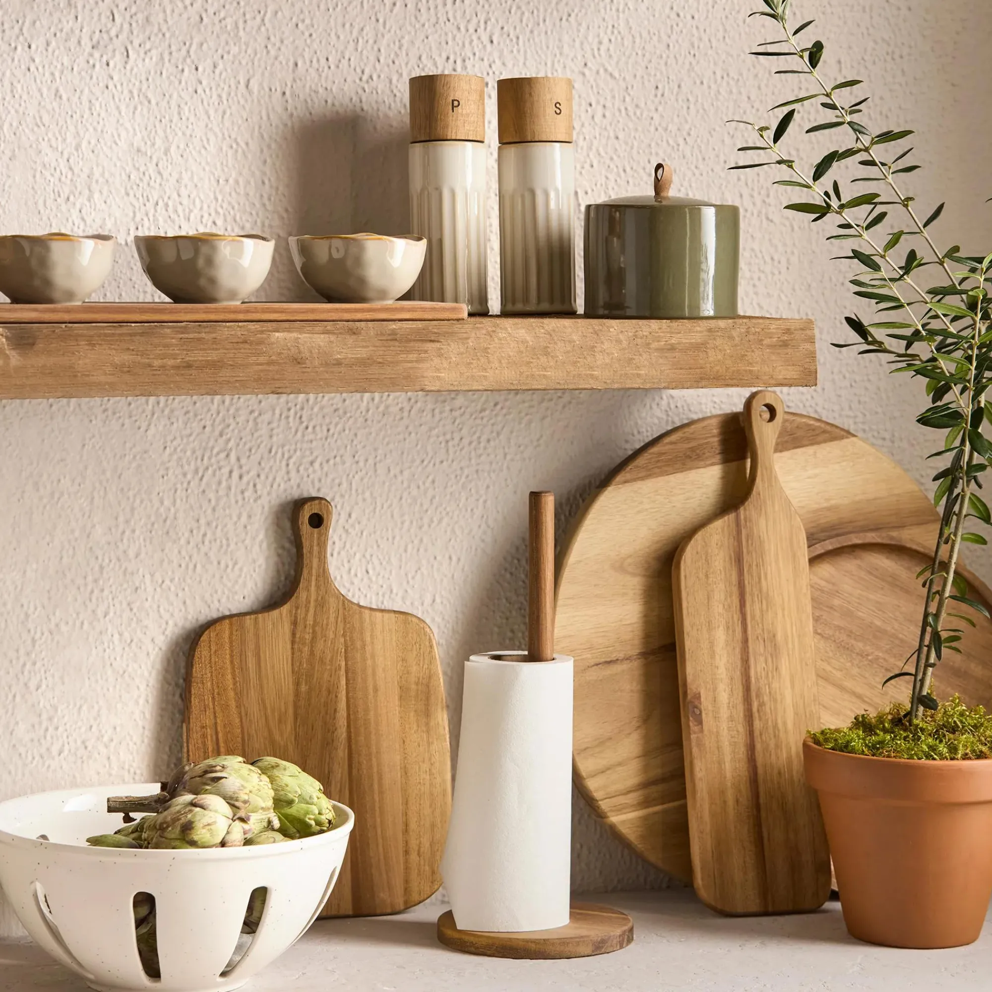 Sale Bouclair Wood Tray with Stand