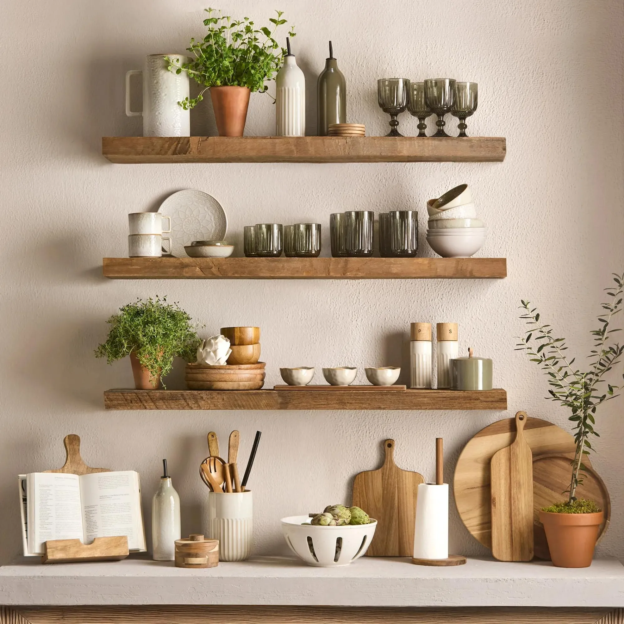 Sale Bouclair Wood Tray with Stand