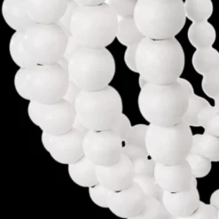 Hot Bouclair Wooden Bead and Tassel Ceiling Lamp