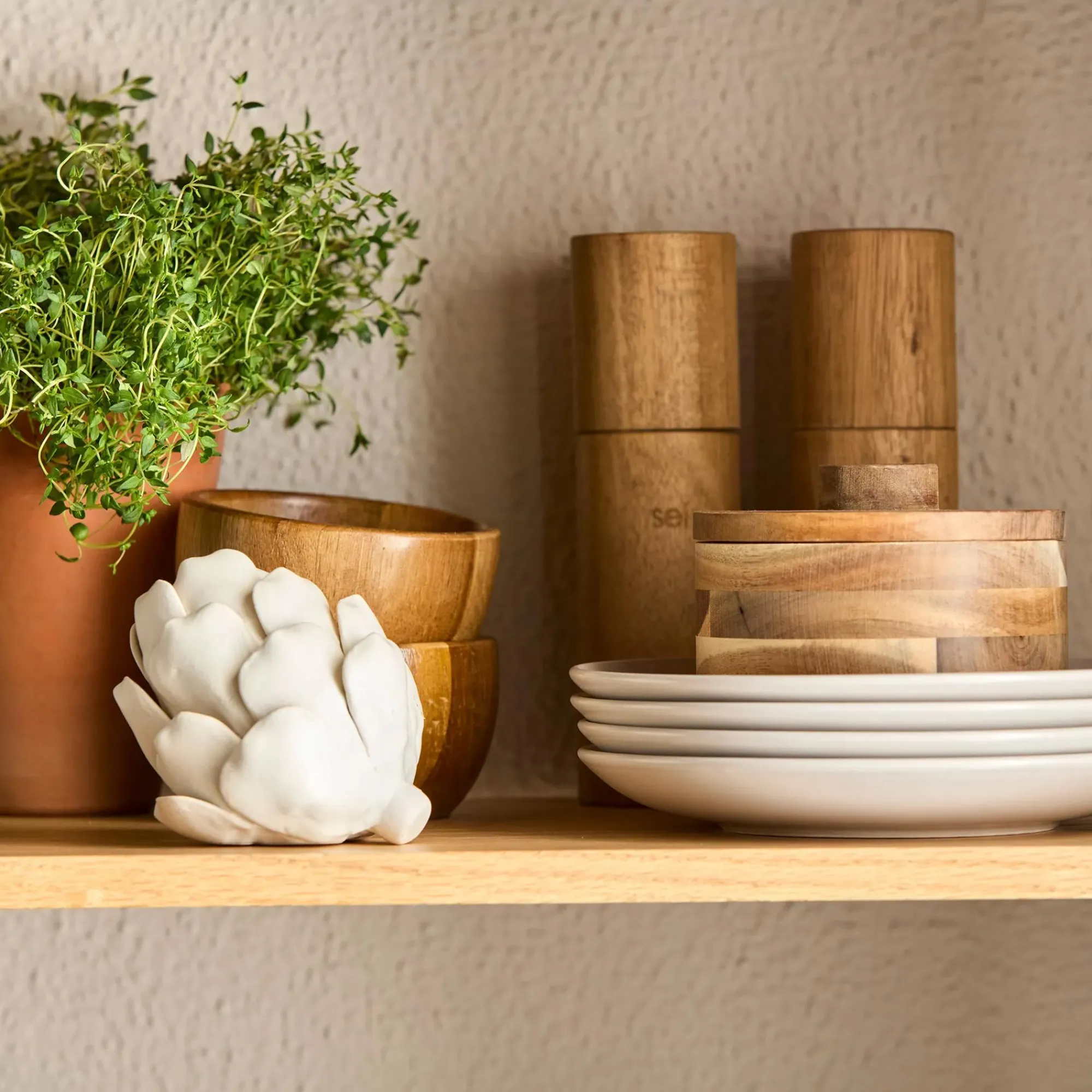 Bouclair Wooden Pepper Grinder